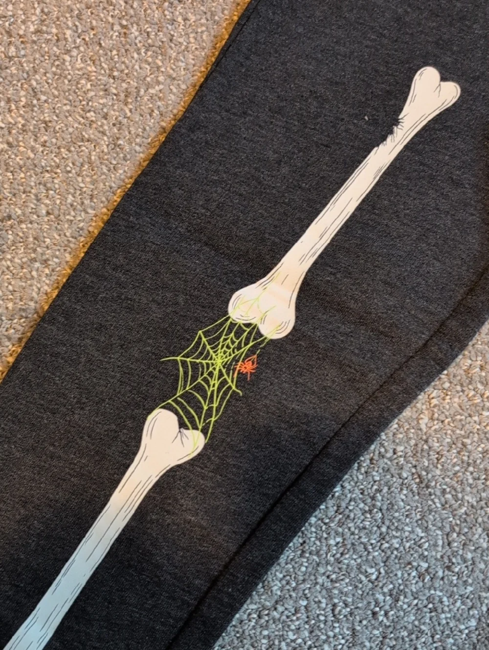 Cat & Jack Kids Gray Skeleton Graphic Jogger Pants NWT
